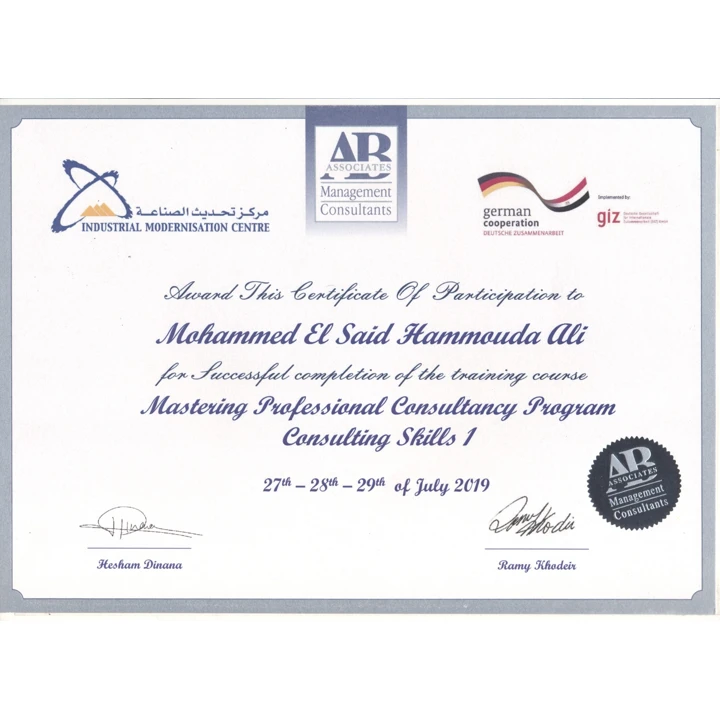 Mastering Professional Consultancy Program — Consulting Skill 1